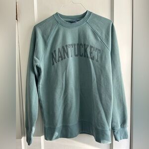 Nantucket Graphic Crewneck Sweatshirt - Light Teal